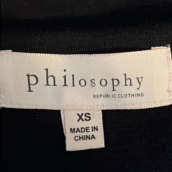 Philosophy Black Open Face Blazer Size XS - Picture 14 of 15